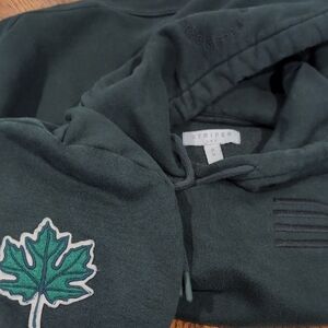 Hudson Bay Company Stripes Hoodie Dark Green Medium